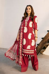 3-PC Unsititched Embroidered Lawn By Mbasics | MB-CUS25-911A